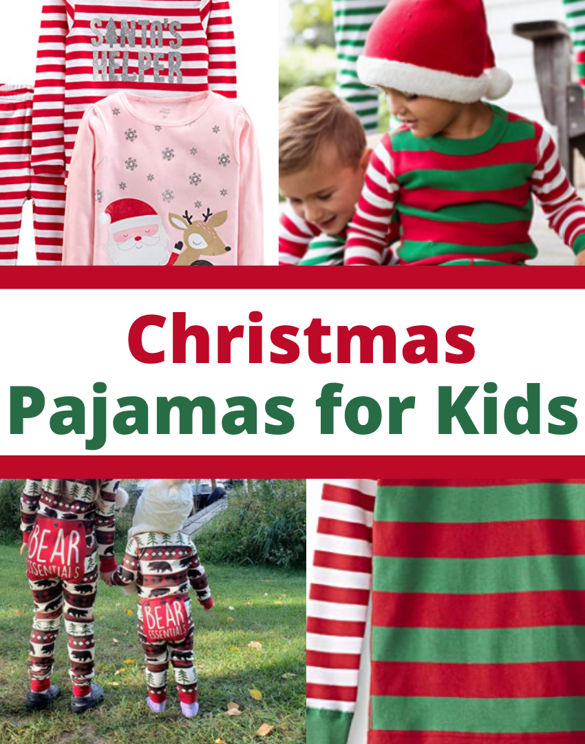 Christmas pajamas for kids and Christmas pajamas for toddler boys and girls by Very Easy Makeup