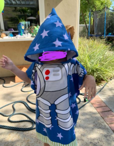 Disney Buzz Lightyear beach towel for toddlers with hood
