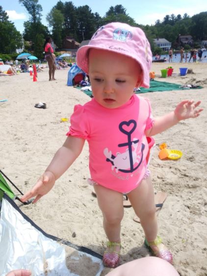 Carter's Baby girl pink swimsuit set