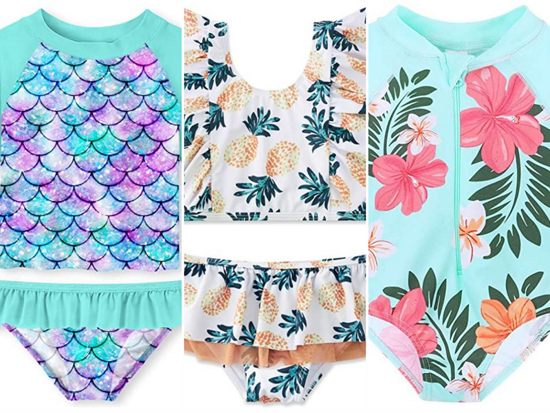 the cutest toddler girl swimsuits on Amazon