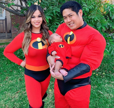 Disney The Incredibles family Halloween costume with baby