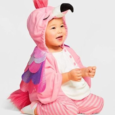 cute baby girl pink flamingo Halloween costume on Amazon