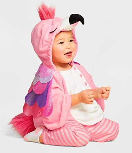 cute baby girl pink flamingo Halloween costume on Amazon
