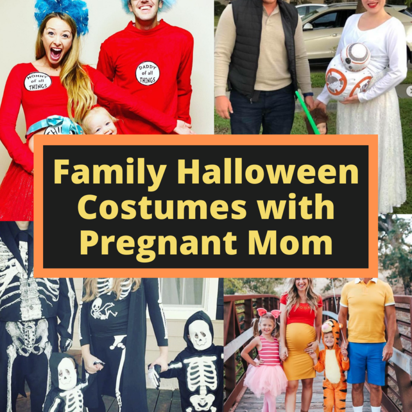 Family Halloween Costumes with Pregnant Mom by Cute Munchkin