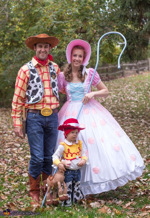 family of 3 Disney Toy Story Halloween costumes