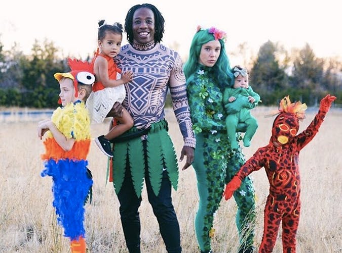 Disney family Moana Halloween costumes