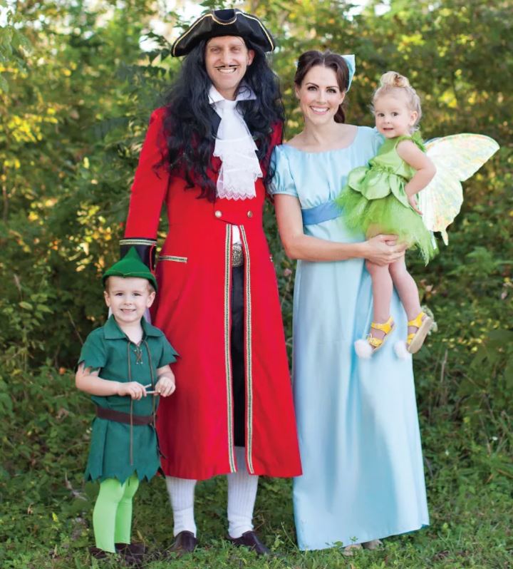 Disney family Halloween costumes with Peter Pan