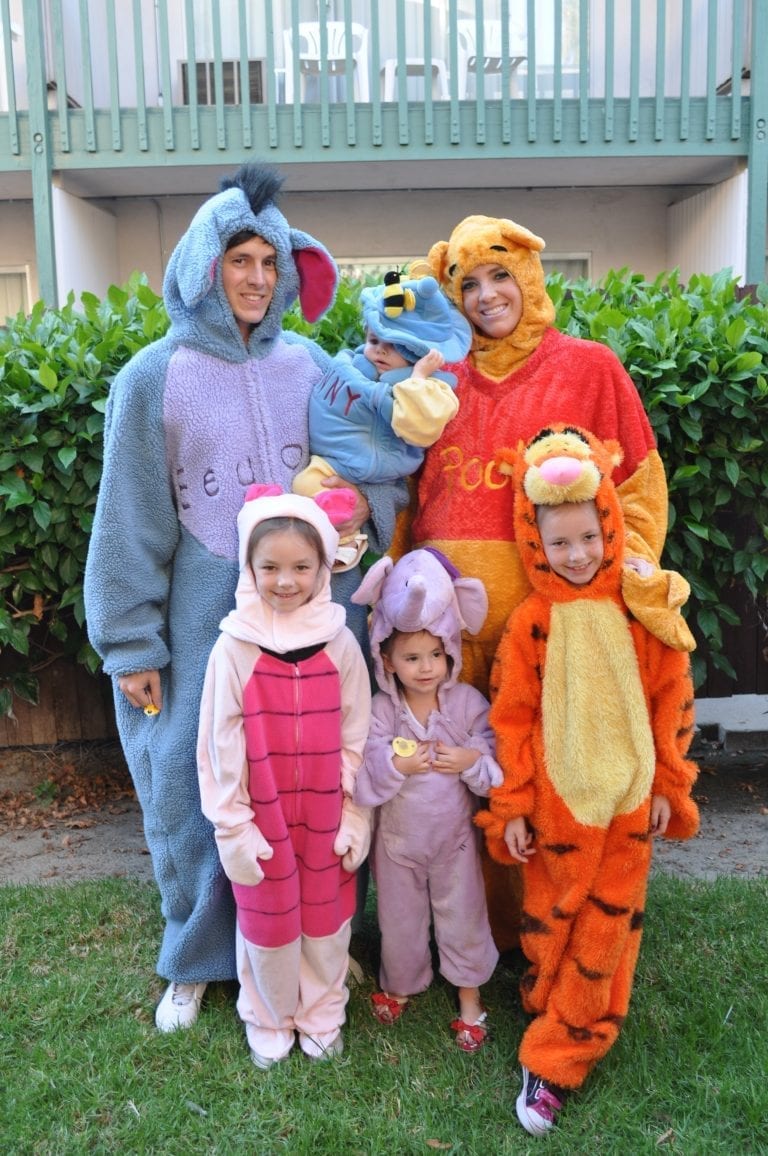 Disney family Halloween costumes from Winnie the Pooh
