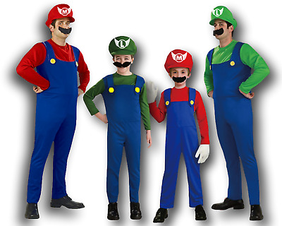 Mario Brothers Halloween costume idea for gay dads with baby or kids