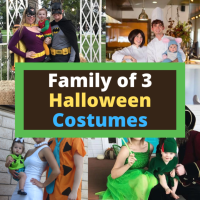 easy family of 3 Halloween costumes