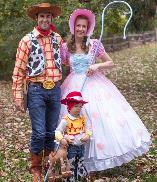 family of 3 Toy Story Halloween costumes