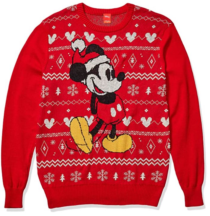 Disney Mickey Mouse red ugly Christmas Sweater