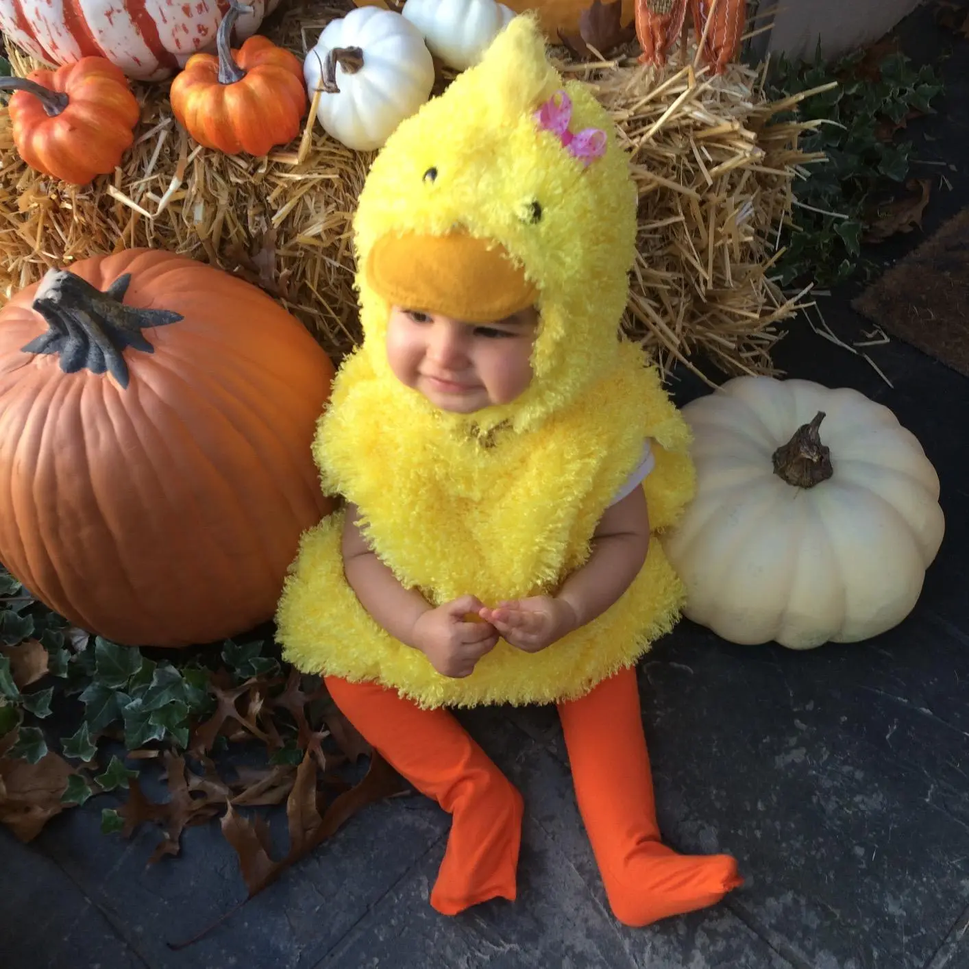 baby in duck Halloween costume